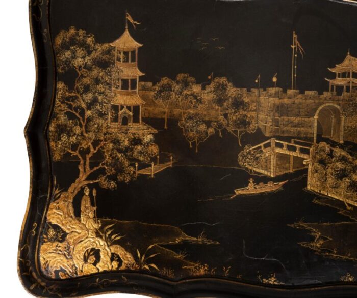 chinoiserie decorated lacquer coffee table 8786