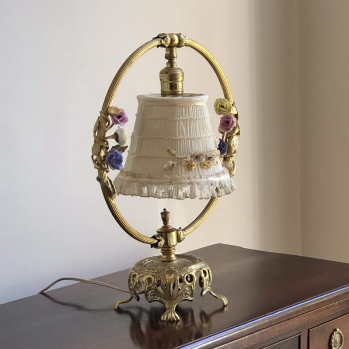 circa 1920 french style boudoir table lamp 1054