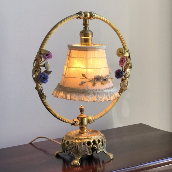 circa 1920 french style boudoir table lamp 6832