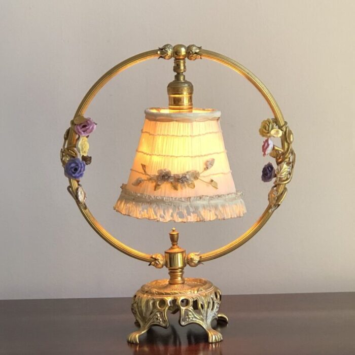 circa 1920 french style boudoir table lamp 9020