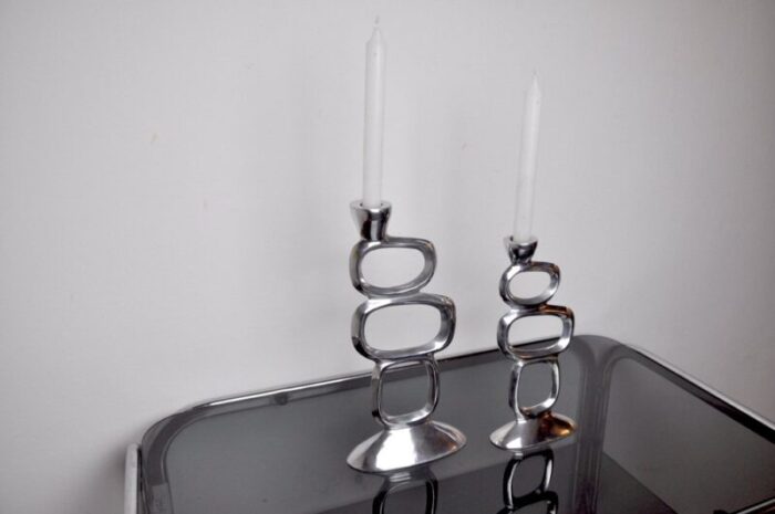 circle candlesticks attributed to matthew hilton england 1980 set of 2 6