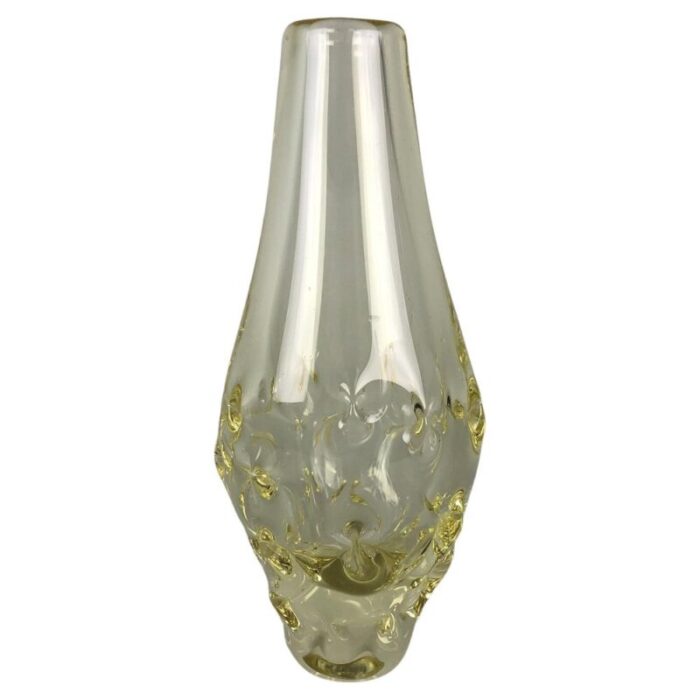 citrine glass vase by miloslav klinger for zelezny brod glassworks 1960s 1