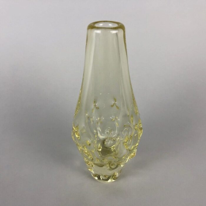 citrine glass vase by miloslav klinger for zelezny brod glassworks 1960s 2