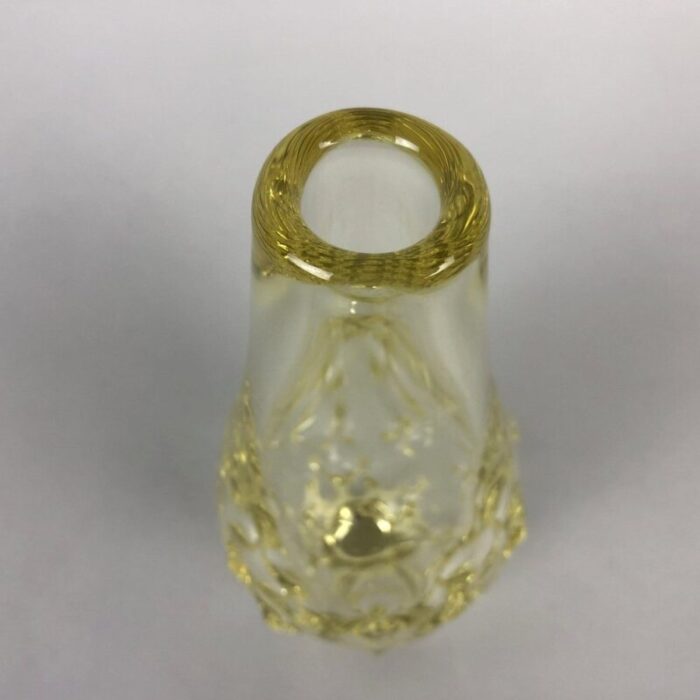 citrine glass vase by miloslav klinger for zelezny brod glassworks 1960s 3