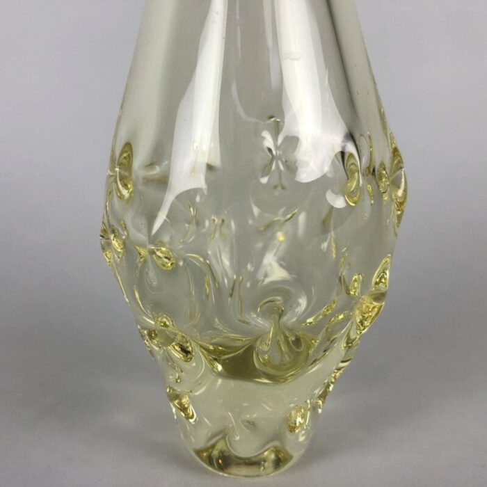 citrine glass vase by miloslav klinger for zelezny brod glassworks 1960s 4