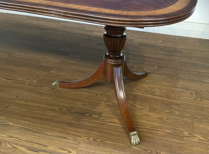 classic double pedestal mahogany dining table by leighton hall showroom sample 4845