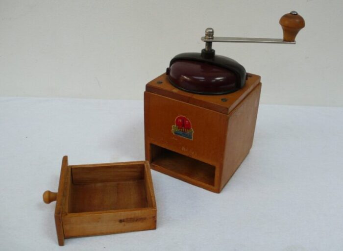 coffee grinder with bakelite lid from armin troesser germany 1940s 2