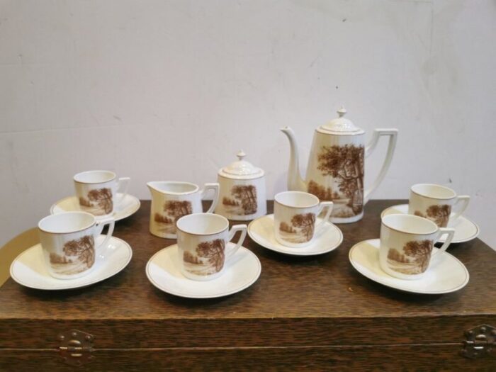 coffee set in porcelain set of 9 10