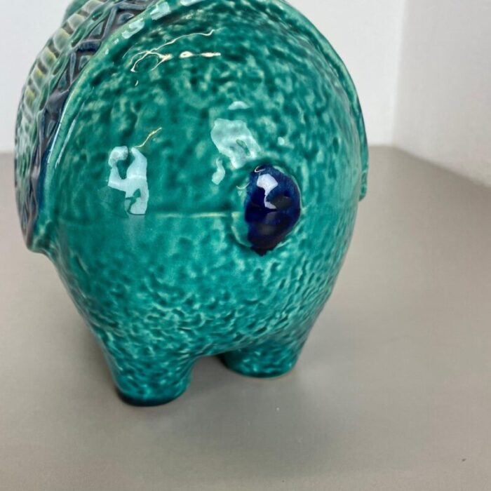 colorful fat lava pottery piggy bank attributed to bay ceramics germany 1970s 13