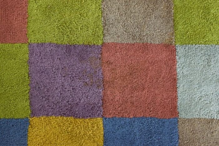 colourful chequered handwoven rug 12