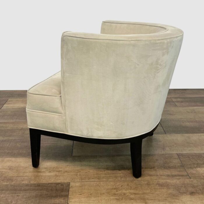 contemporary beige barrel back accent chair 2661