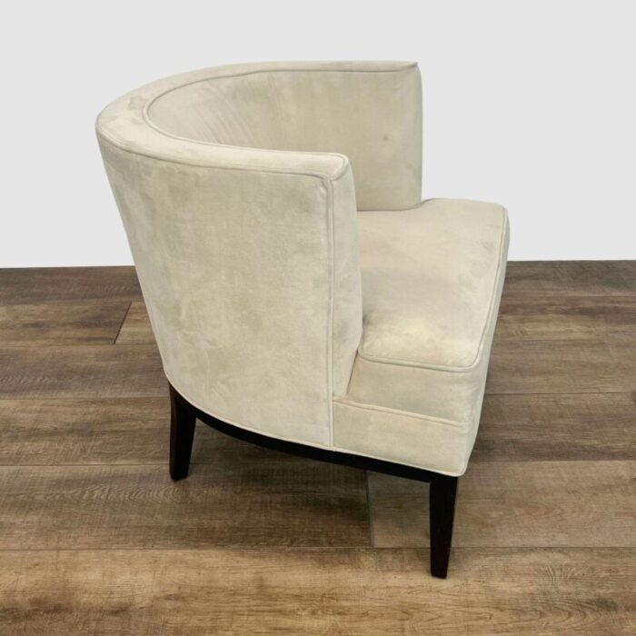 contemporary beige barrel back accent chair 9007