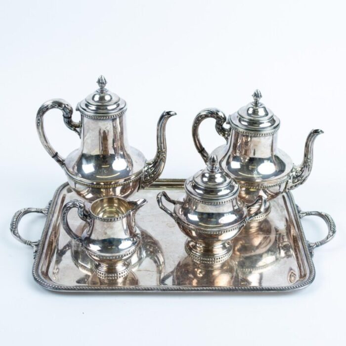 continental silver plated coffee tea serving set set of 5 2