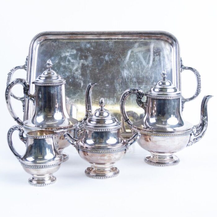 continental silver plated coffee tea serving set set of 5 3