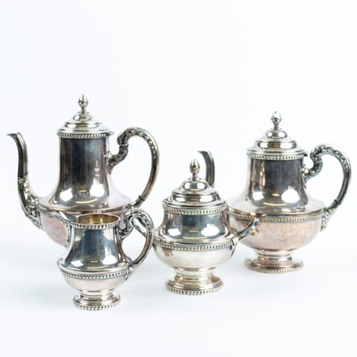 continental silver plated coffee tea serving set set of 5 6