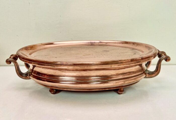 copper food warmer from fh france 1950s 1