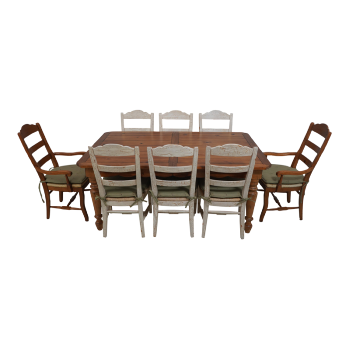 country french 9 piece dining room table and chairs set 4314