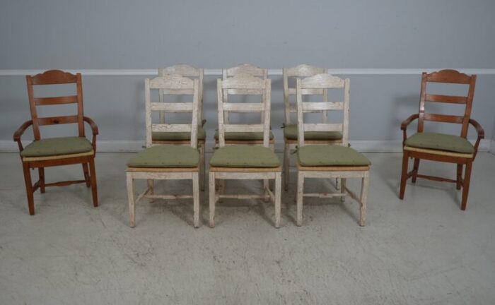 country french 9 piece dining room table and chairs set 7119