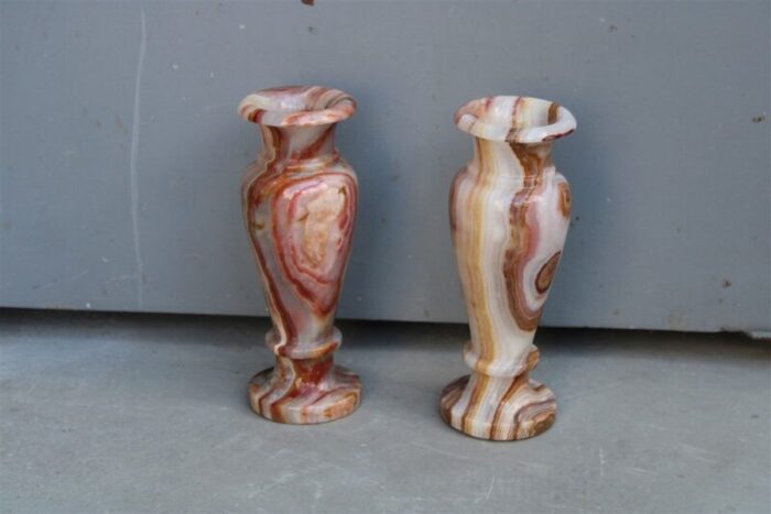 couple of vases in zebrato zebrato by angelo mangiarotti 1960 set of 2 12