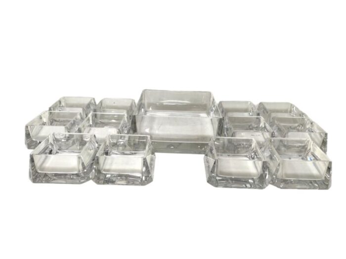 crystal table service by cini boeri for arnolfo di cambio set of 13 1