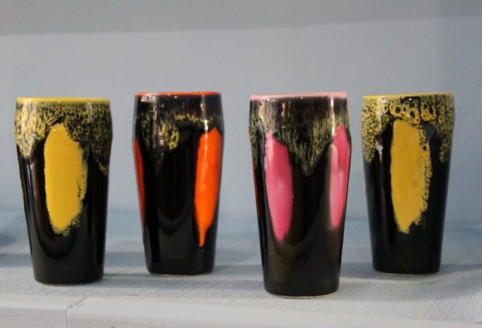 cups attributed to valluris 1950s set of 4 2