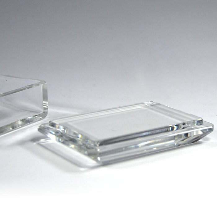 cut crystal glass box from val st lambert belgium 1950s 5