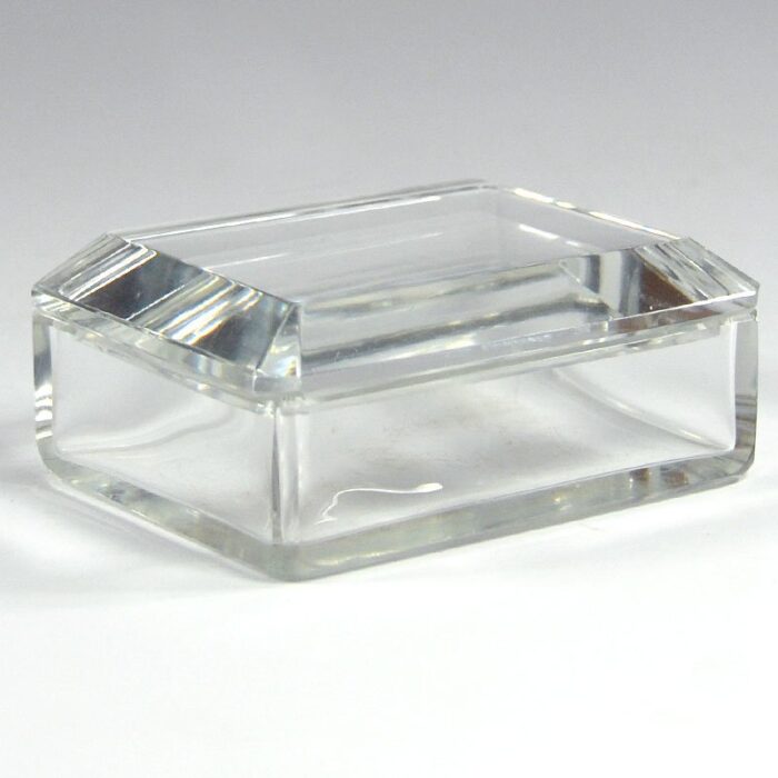 cut crystal glass box from val st lambert belgium 1950s 7