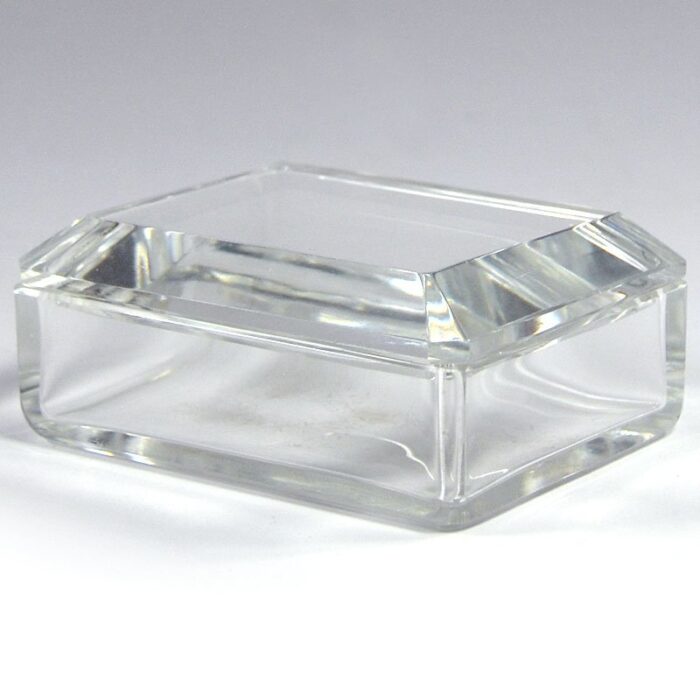 cut crystal glass box from val st lambert belgium 1950s 8