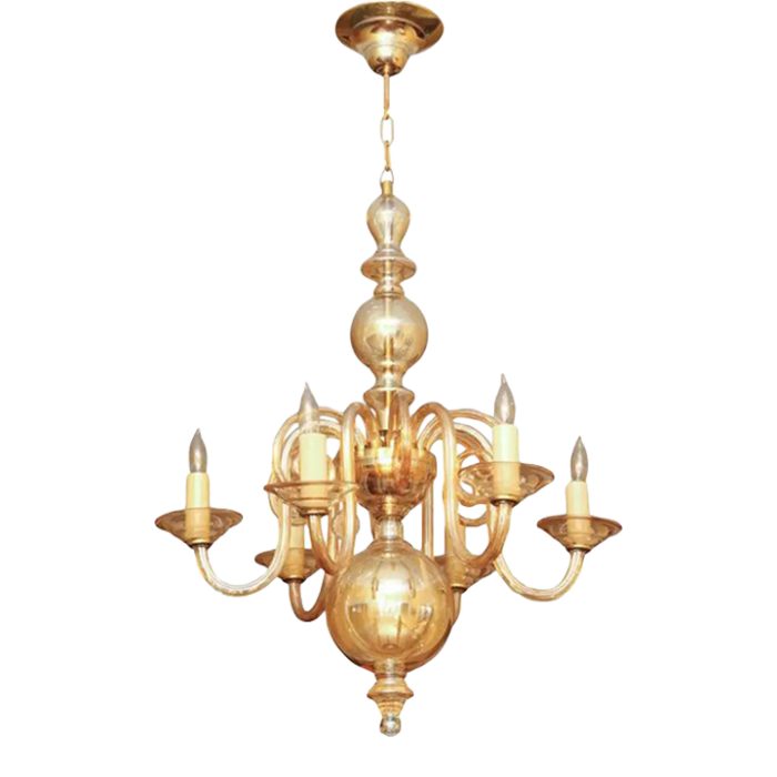 czechoslovakian glass chandelier 6201