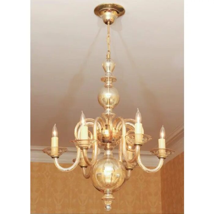 czechoslovakian glass chandelier 6759