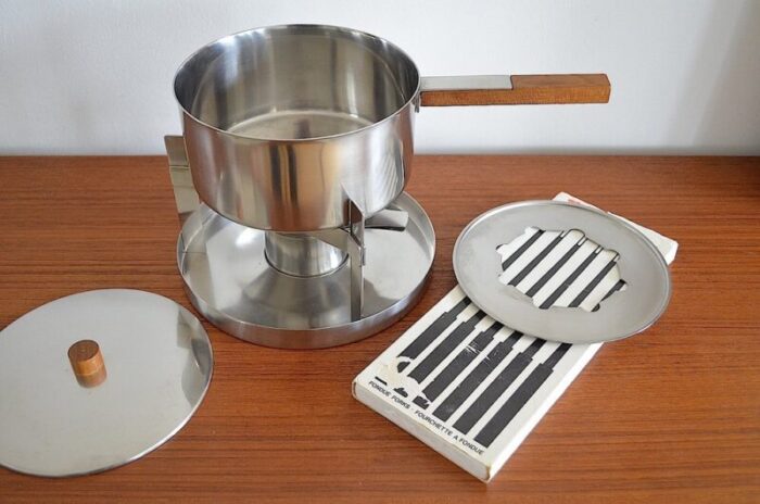 danish fondue set by peter holmblad for stelton set of 7 4