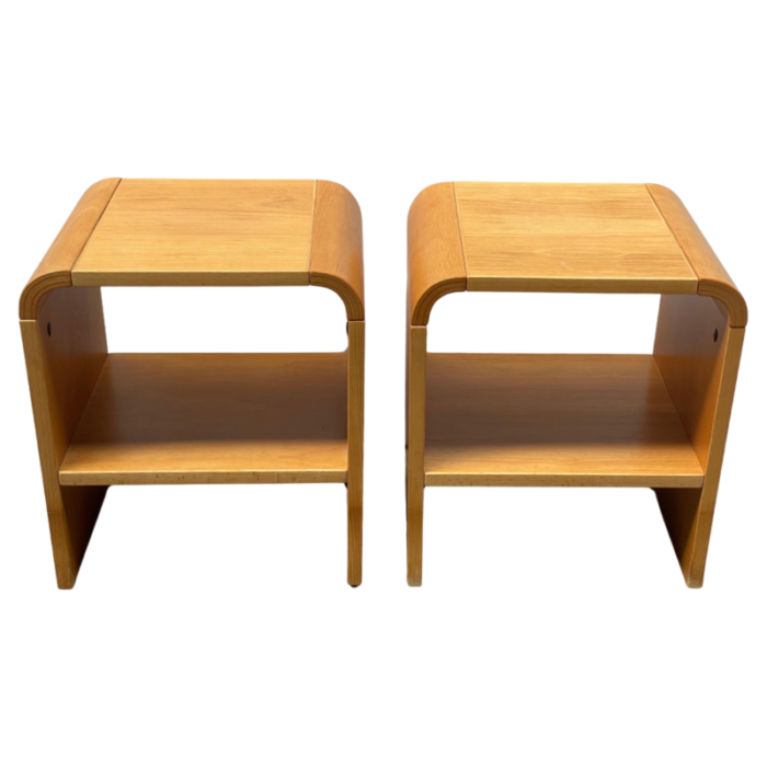 danish minimalistic nightstands 1984 set of 2 6156