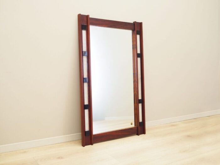 danish mirror in rosewood frame 1970s 5988