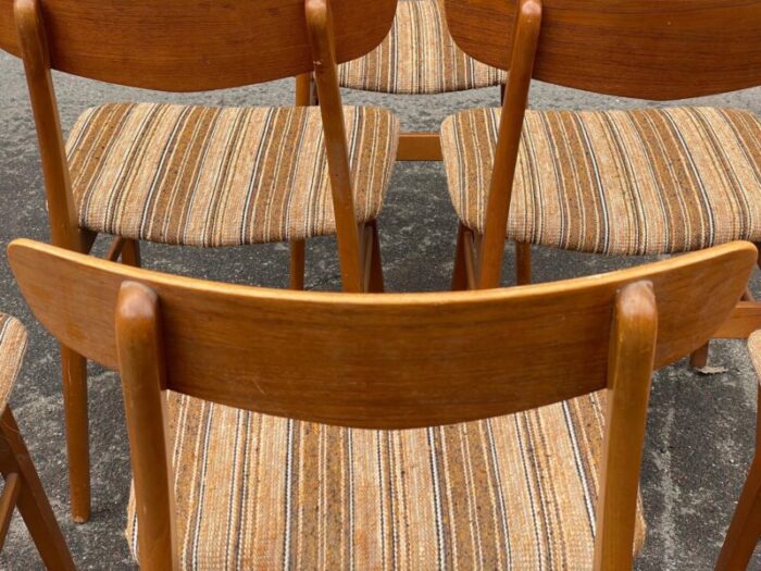 danish teak dining chairs 1962 set of 6 5848