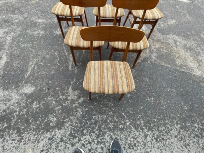 danish teak dining chairs 1962 set of 6 6788