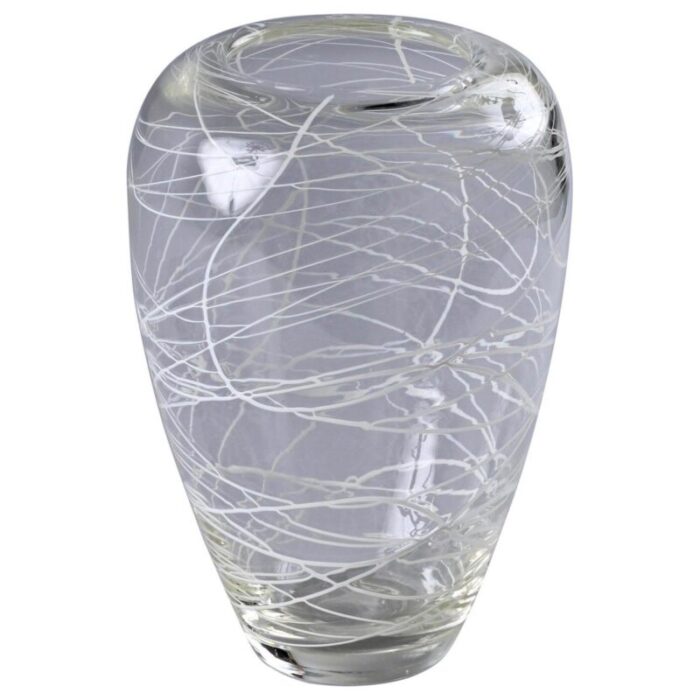 decorative vase in crystal murano glass from carlo scarpa italy 1970s 1