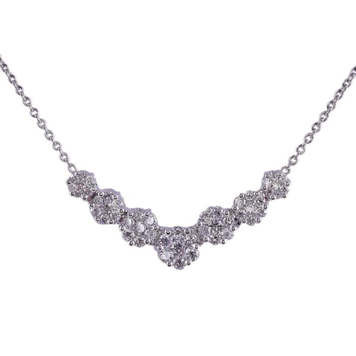 diamond 14kw stationary pendant necklace 7551