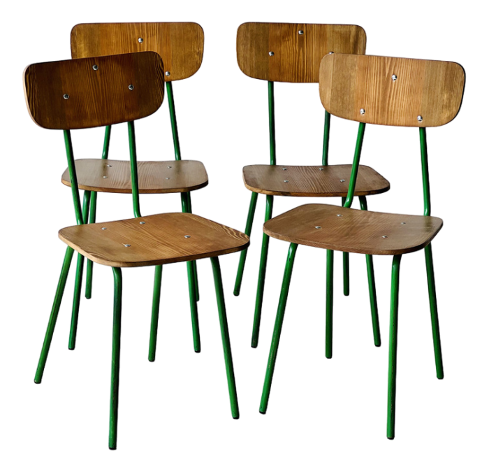 dining chairs 1970s set of 4 8762