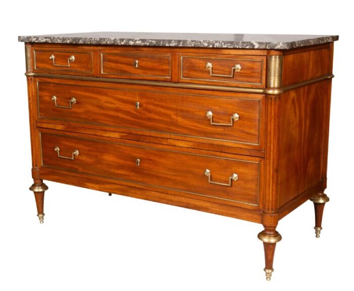 directoire mahogany and brass mounted commode 1050