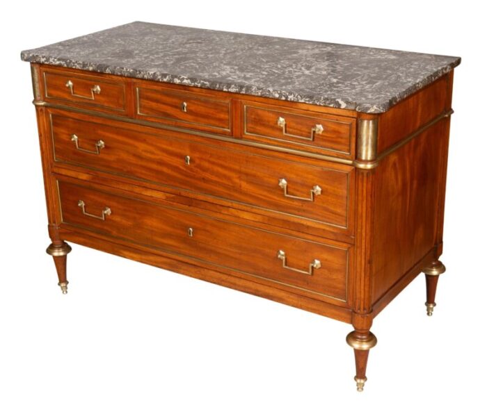 directoire mahogany and brass mounted commode 9184