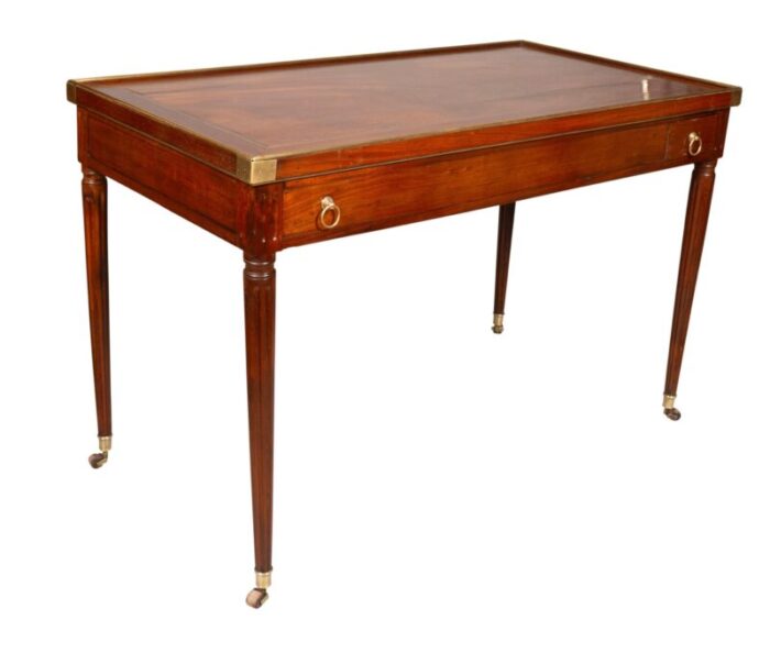 directoire mahogany and brass mounted tric trac table 4347