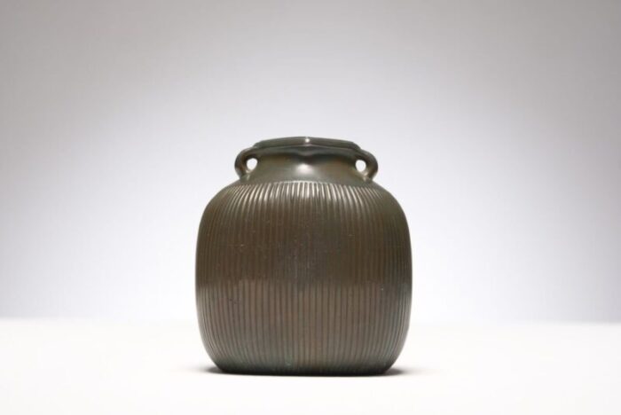 disco metal vase by just andersen for just andersen 1930s 1