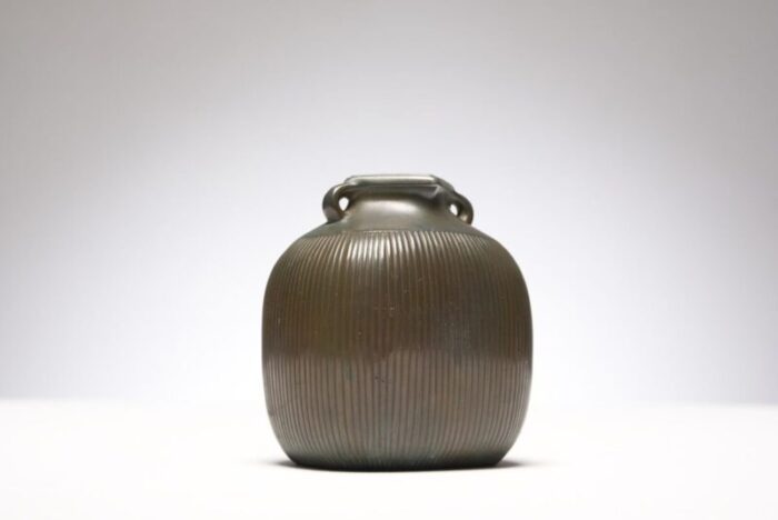 disco metal vase by just andersen for just andersen 1930s 2