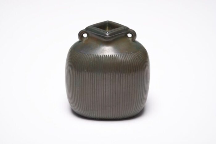 disco metal vase by just andersen for just andersen 1930s 4