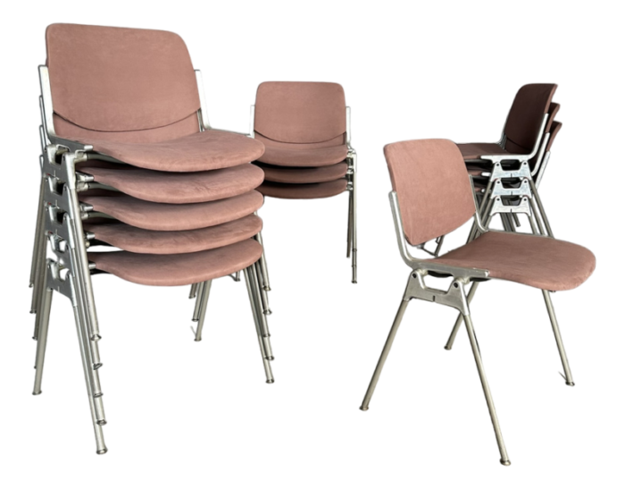 dsc 106 chairs by giancarlo piretti for anonima castelli 1970s set of 12 8113