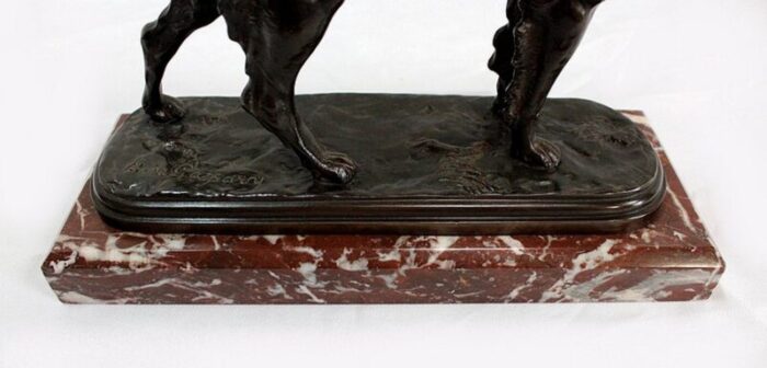 e de gaspary hunting dog late 19th century bronze 10