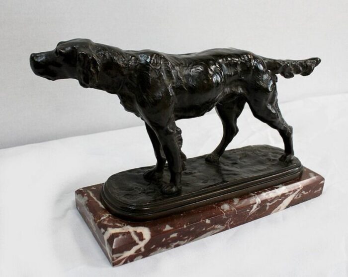 e de gaspary hunting dog late 19th century bronze 16