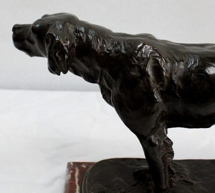 e de gaspary hunting dog late 19th century bronze 17