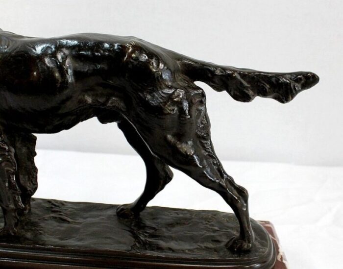 e de gaspary hunting dog late 19th century bronze 18