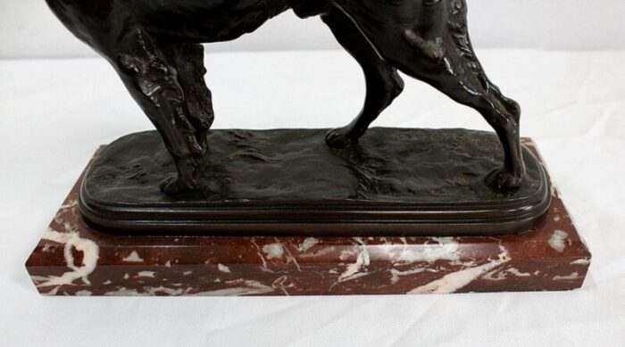 e de gaspary hunting dog late 19th century bronze 19